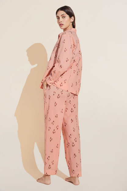 Organic Sandwashed Cotton Printed Long PJ Set